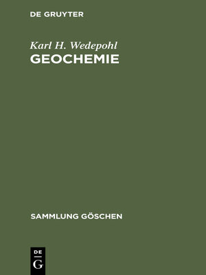 cover image of Geochemie